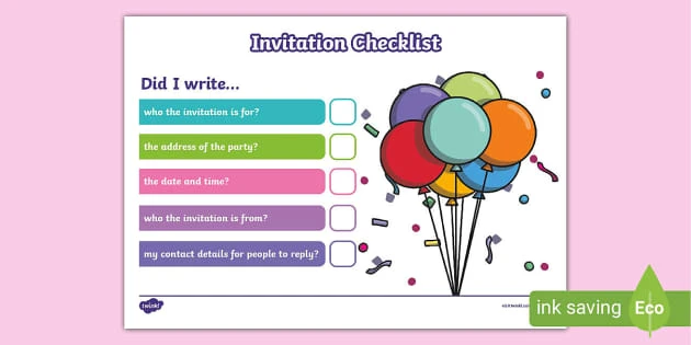 Checkliste Für Die Einladung