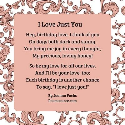 Warum Ein Liebesgedicht Zum Geburtstag?